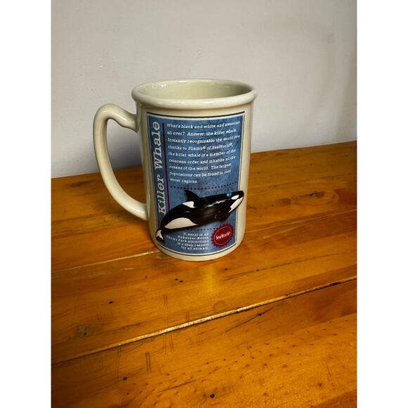 Vintage SeaWorld Killer Whale Shamu Mug – Anheuser-Busch Theme Park – 16 oz - Picture 8 of 8
